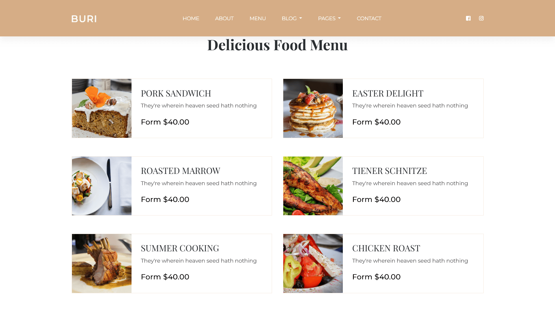 Restaurant Website